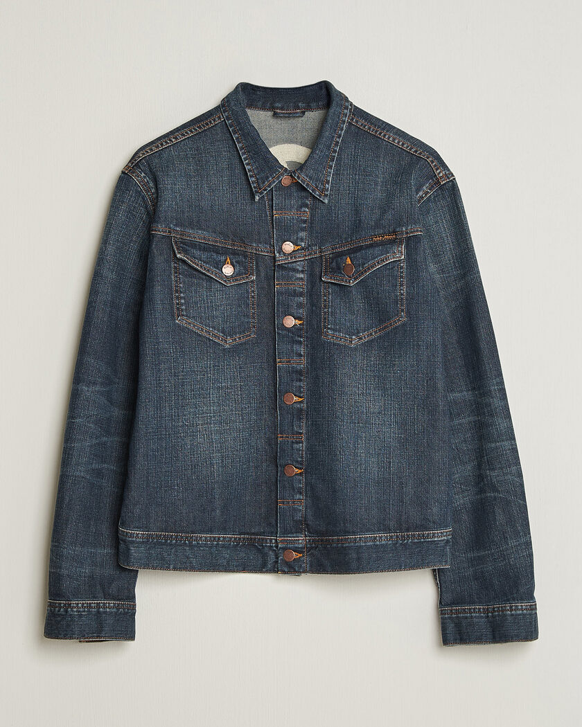 Nudie Jeans Conny Denim Jacket Big Wave Blue – Blauw