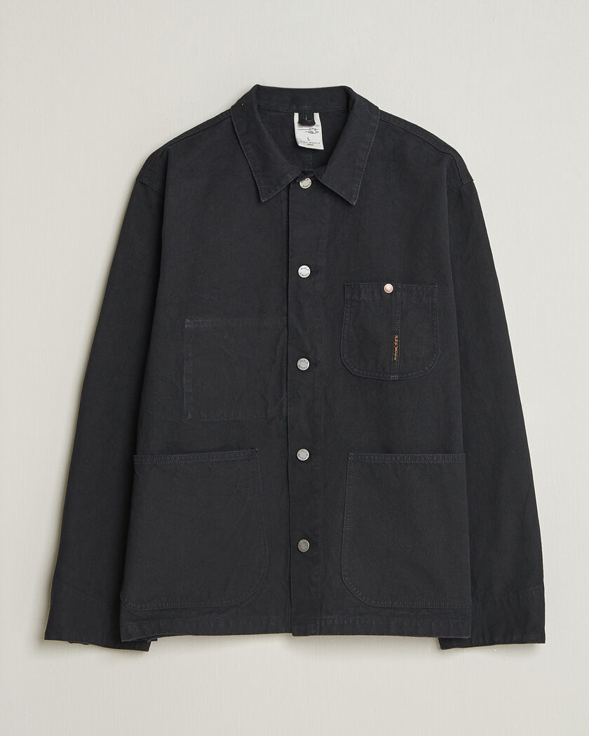  Nudie Jeans Howie Duck Canvas Chore Jacket Black – Noir