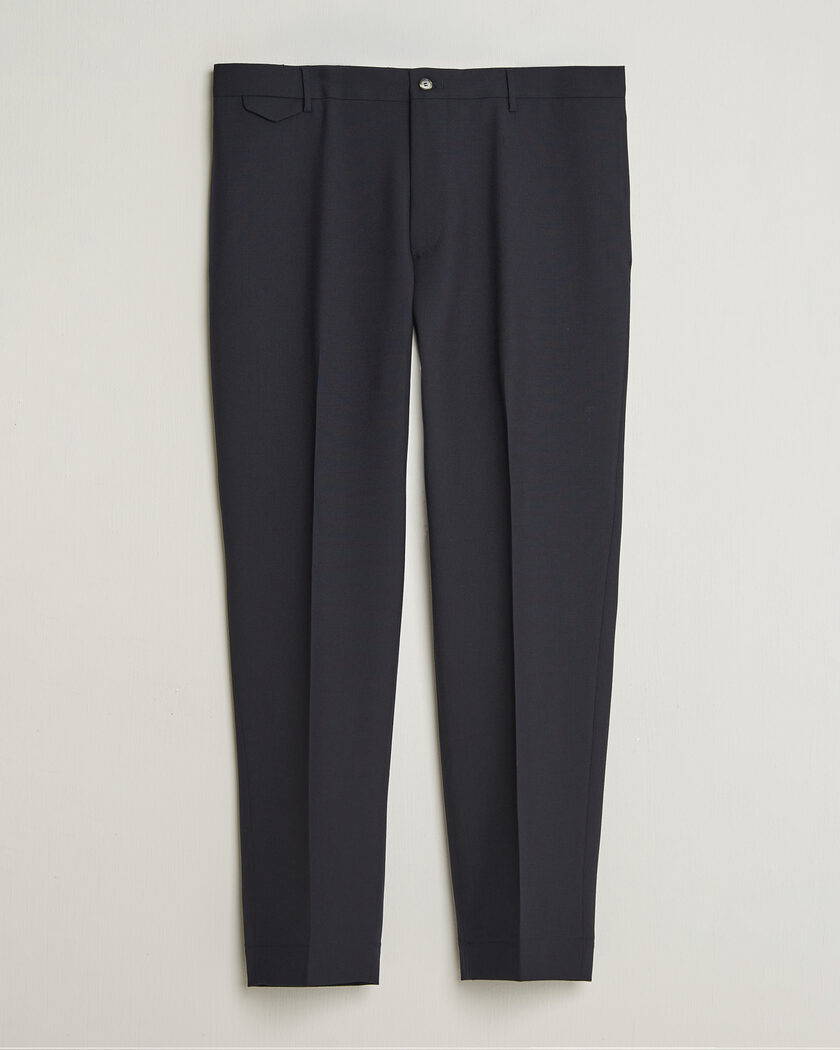 Santaniello Wool Trousers Navy – Bleu
