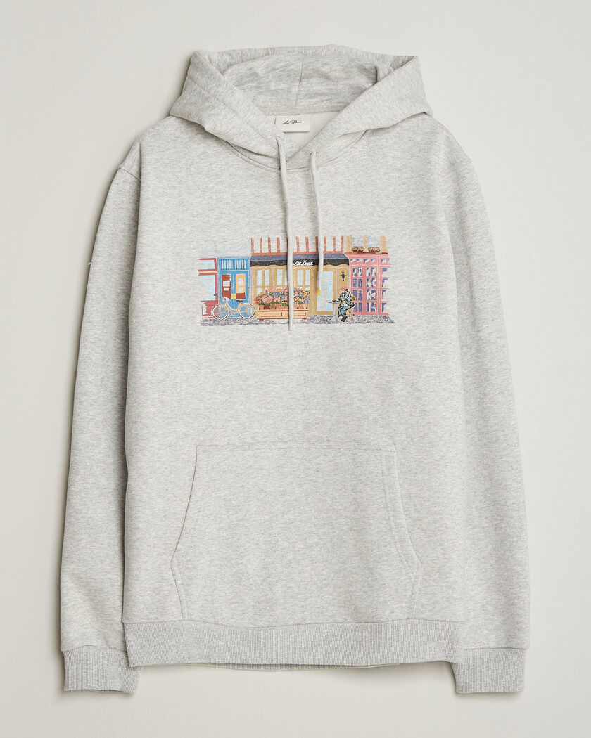 LES DEUX Market Hoodie Snow Melange – Grijs