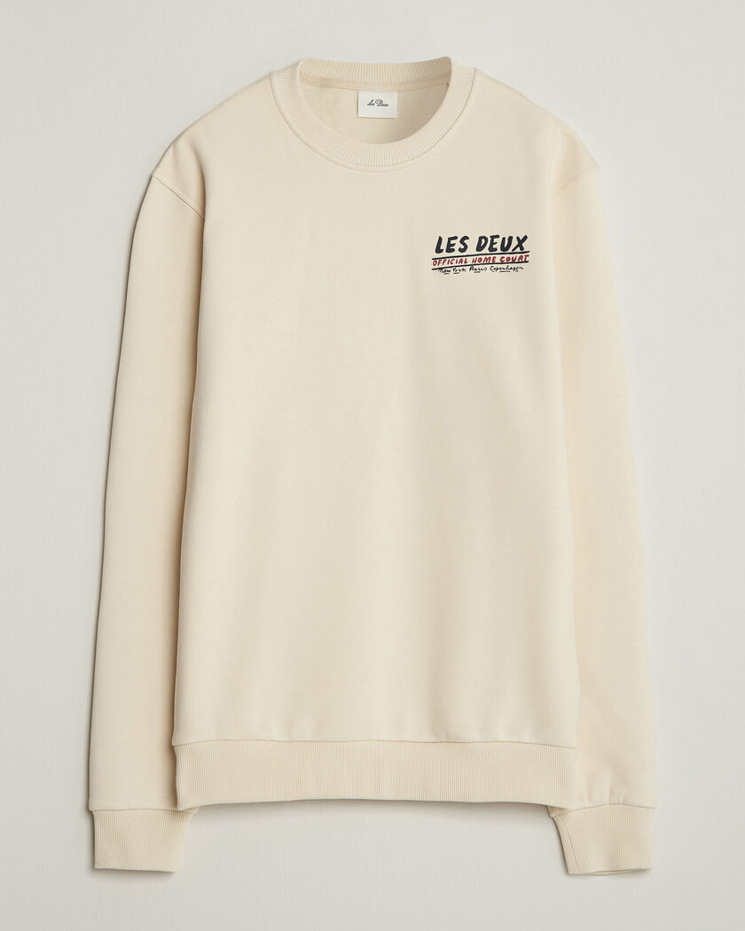 LES DEUX Record Sweatshirt Ivory – Wit