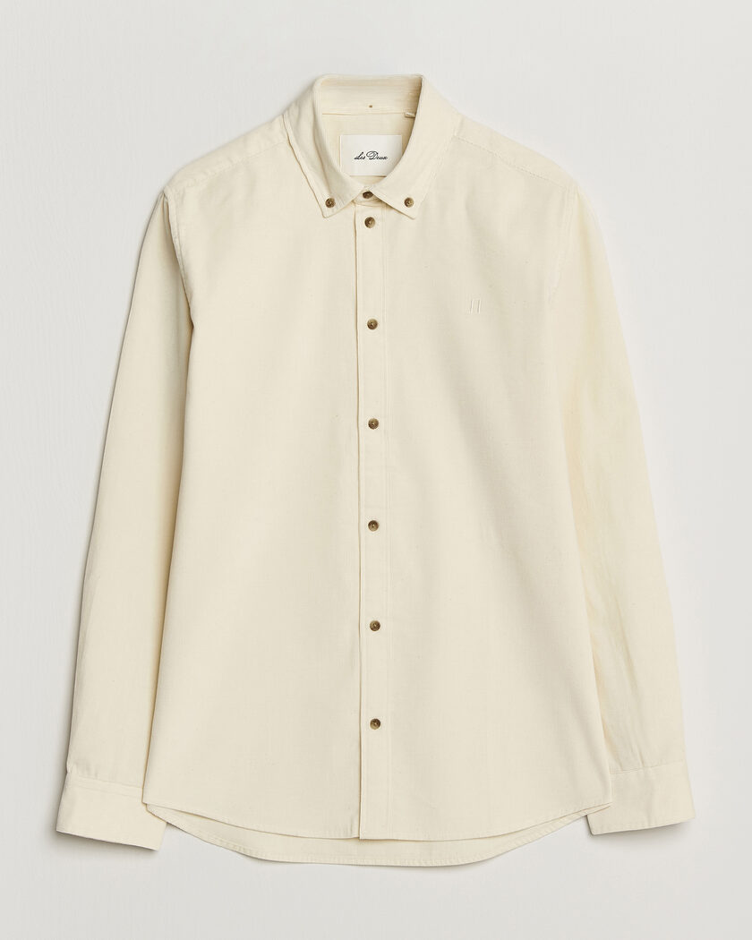 LES DEUX Pinwale Corduroy Shirt Ivory – Wit