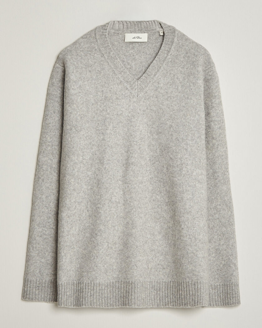 LES DEUX Melange V-Neck Knit Grey Melange – Grijs