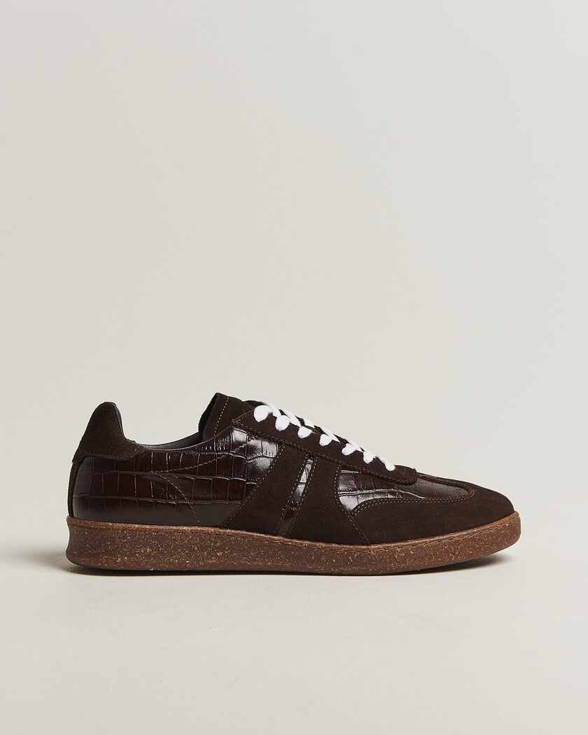 LES DEUX Croco Sneaker Molé Brown – Marron