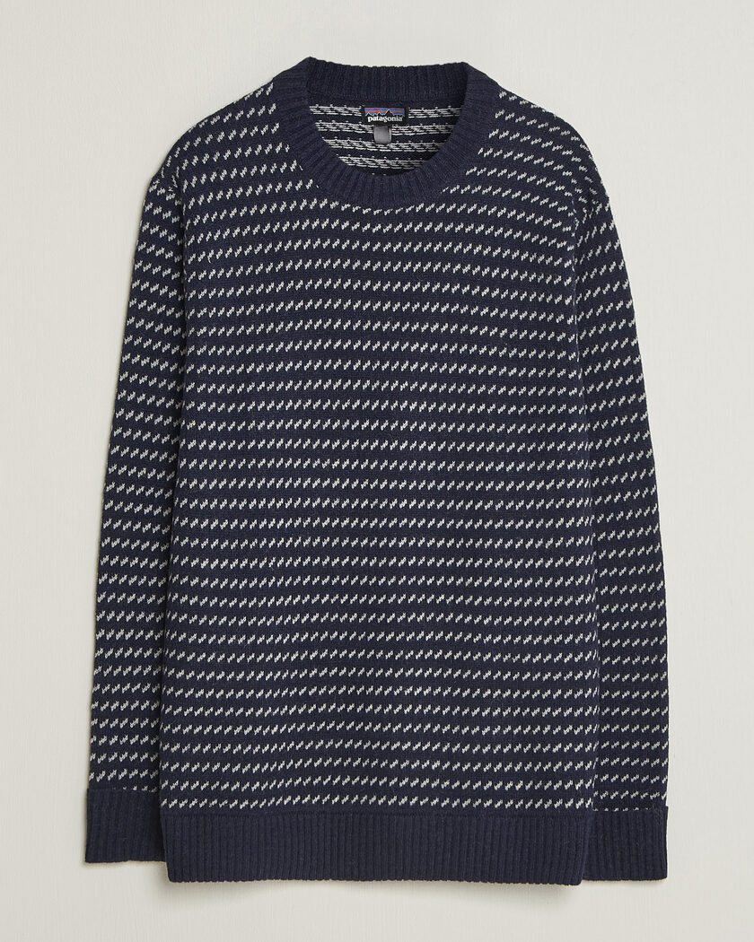 Patagonia Recycled Wool Blend Sweater Classic Navy – Blauw