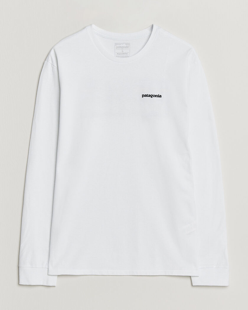 Patagonia P-6 Logo Responsibili LS T-Shirt Fiber White – Blanc