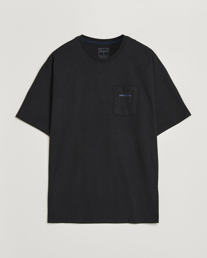 Patagonia Boardshort Logo Pocket Responsibili T-Shirt Ink Black – Zwart