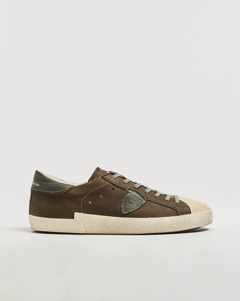 Philippe Model PRSX Low Top Suede Sneaker Green – Groen