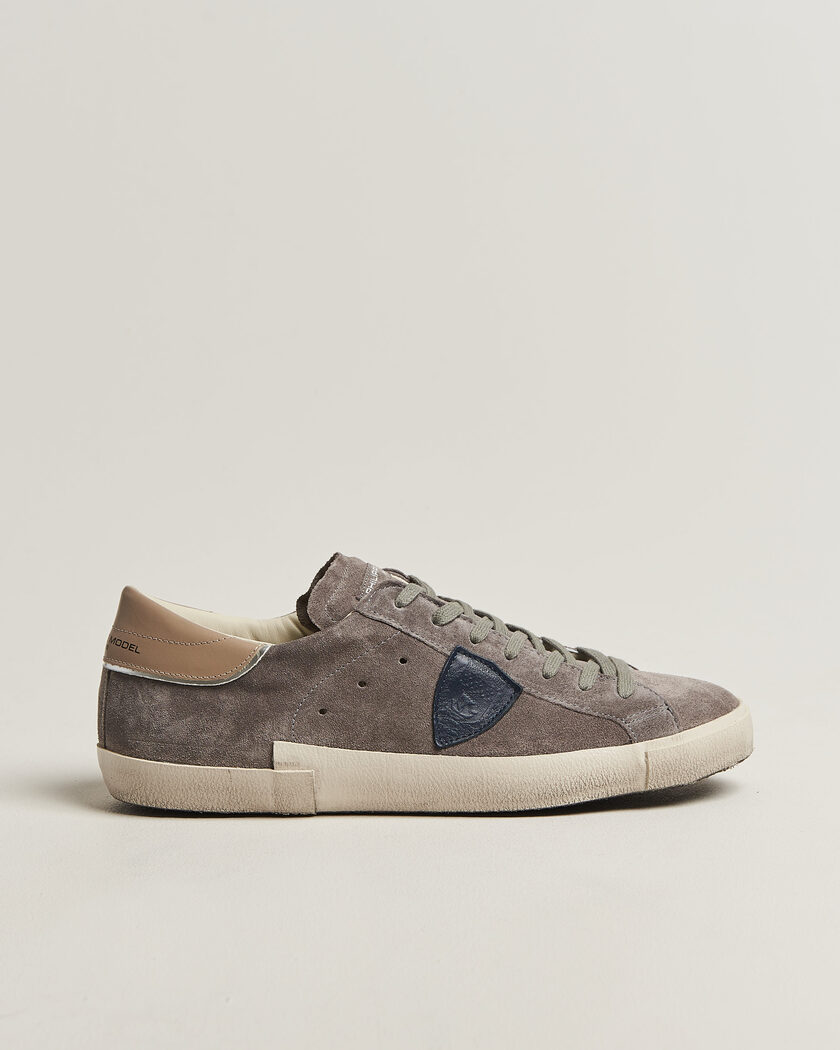 Philippe Model PRSX Low Top Suede Sneaker Grey – Grijs