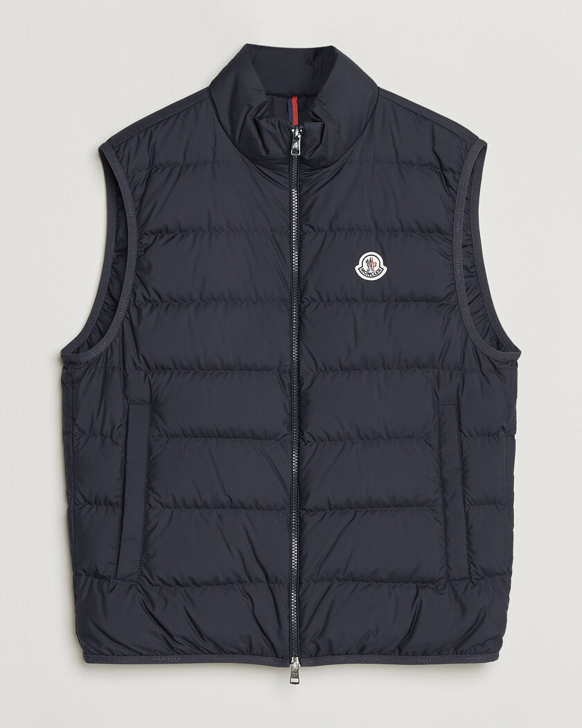 Moncler Contrin Down Vest Navy – Blauw