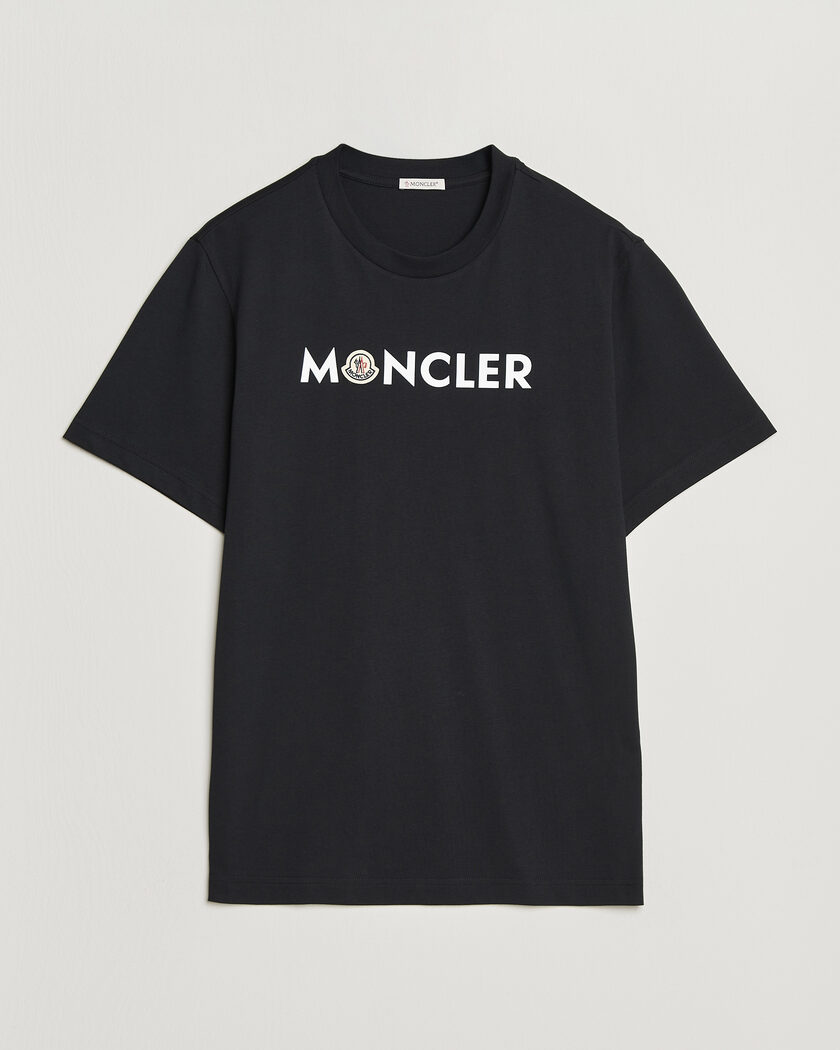 Moncler Logo Lettering T-Shirts Navy – Bleu