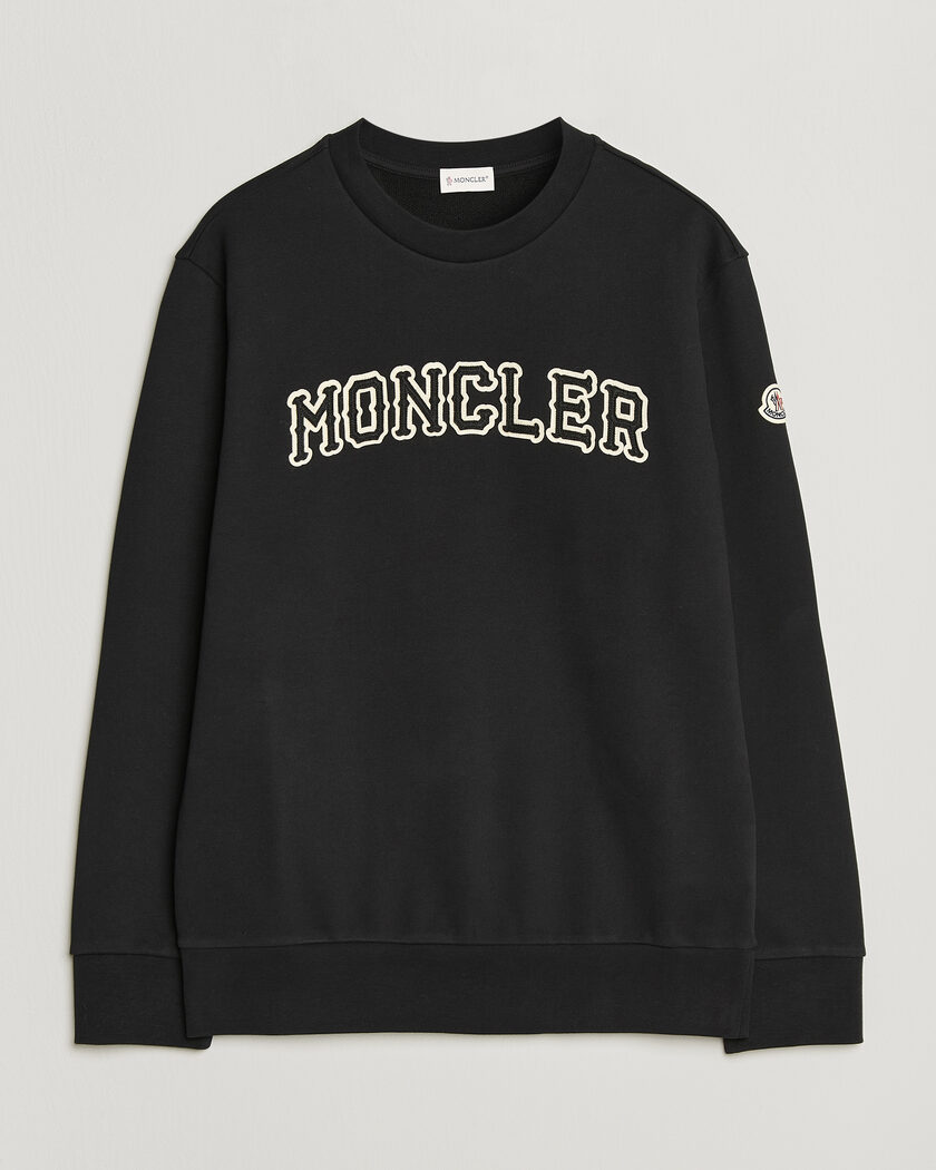 Moncler College Logo Sweatshirt Black – Noir