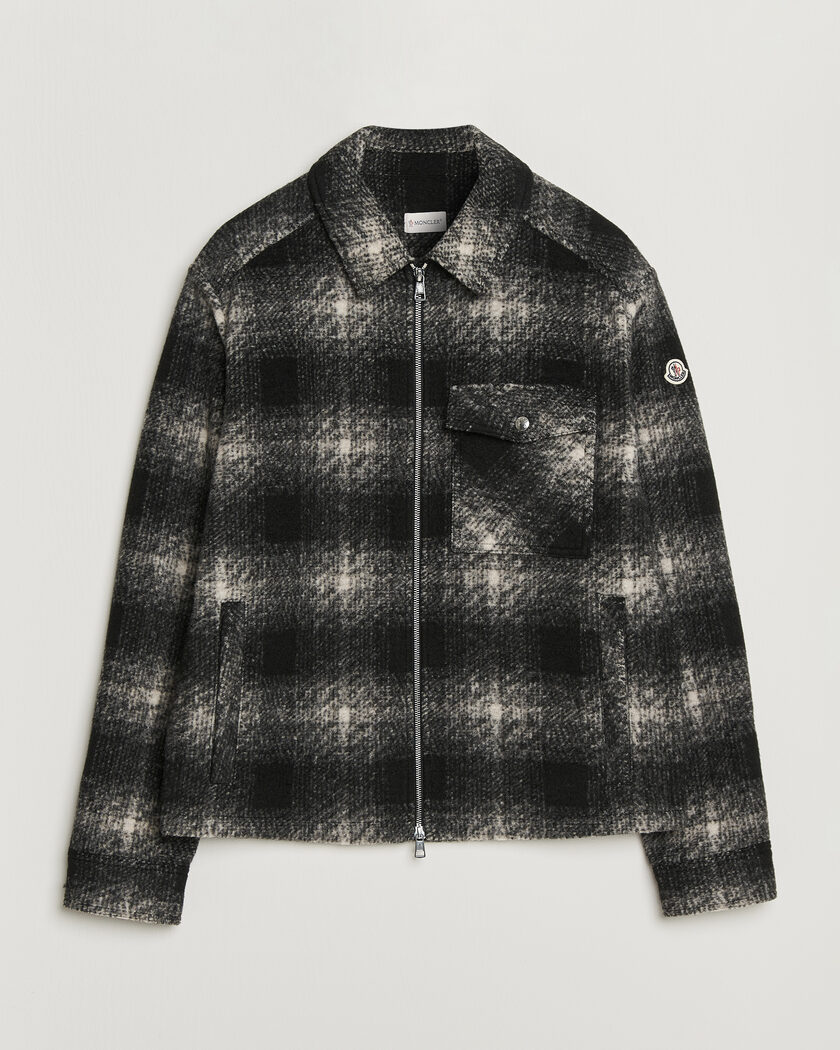 Moncler Flannel Overshirt Grey Check – Gris