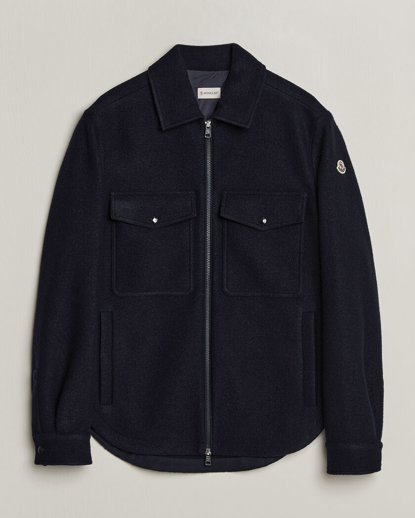 Moncler Zip Overshirt Navy – Blauw