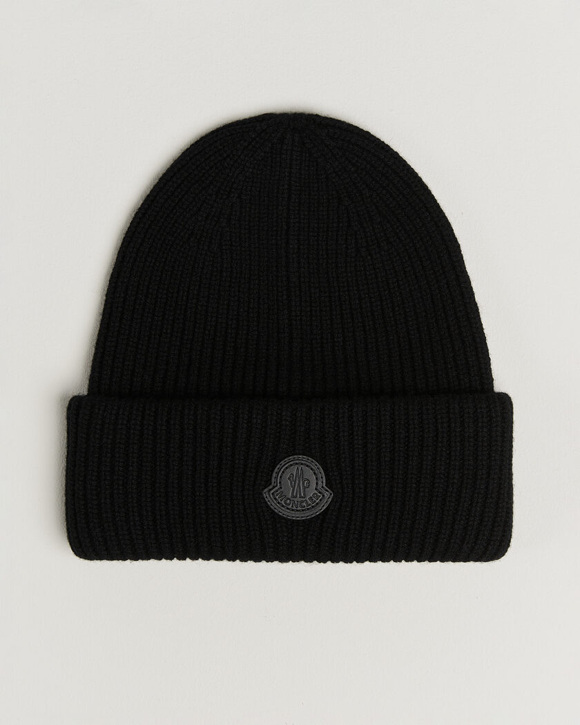 Moncler Rib Cashmere Beanie Black – Zwart