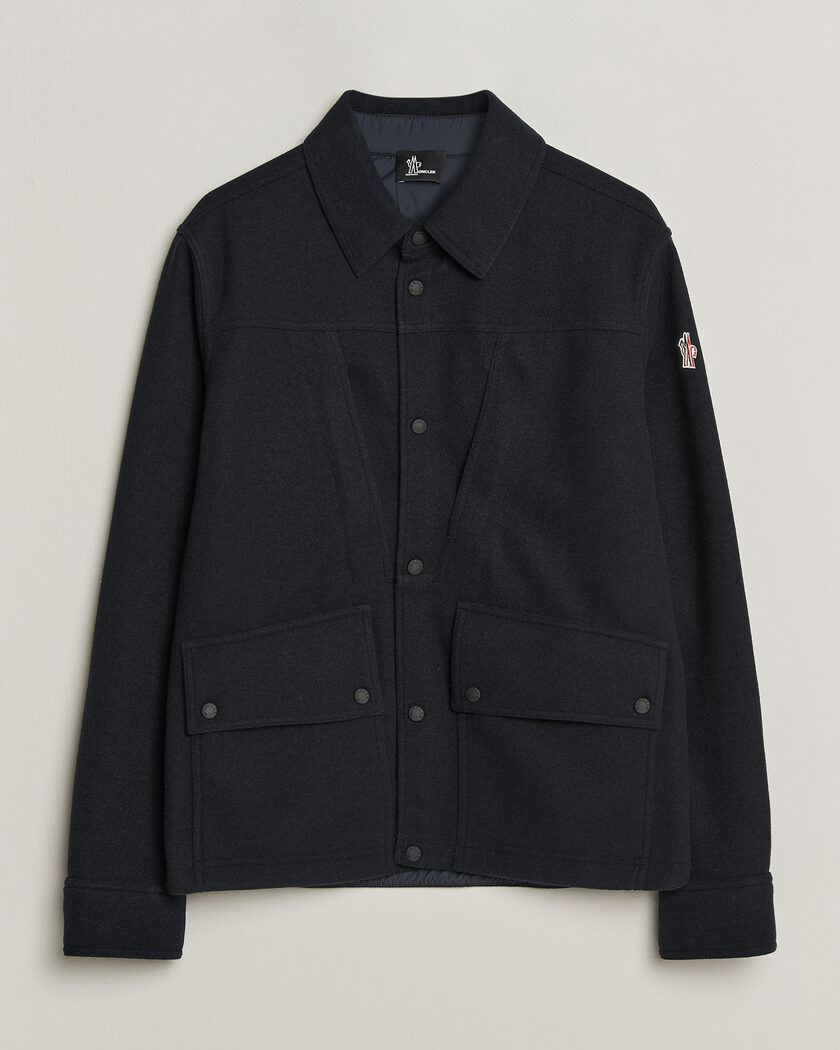 Moncler Grenoble Brushed Shirt Jacket Navy – Bleu