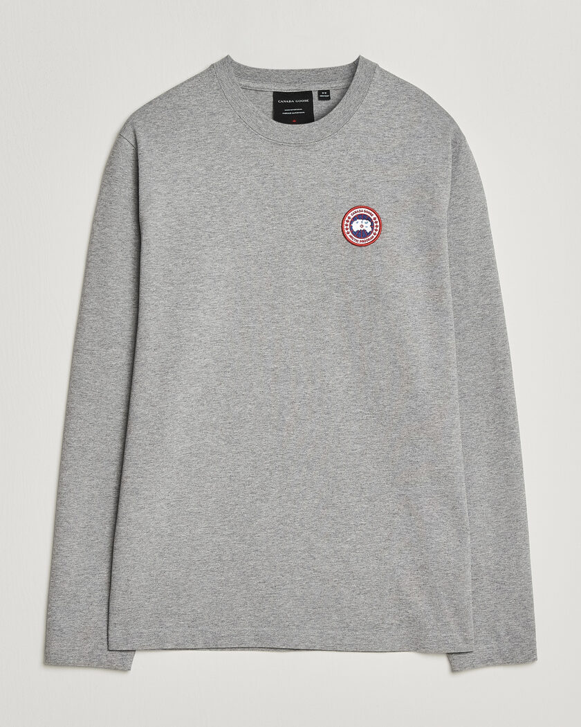Canada Goose Vantage Long Sleeve T-Shirt Stone Heather – Grijs