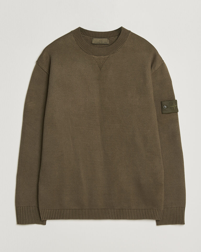 Stone Island Ghost Plush Stitch Winter Cotton Sweat Miltary Green – Groen