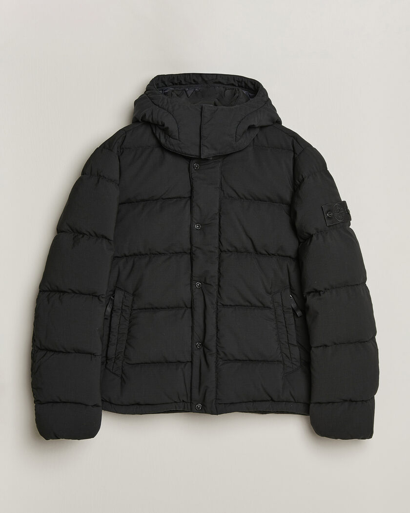 Stone Island Ghost Wool Ripstop Down Jacket Black – Zwart