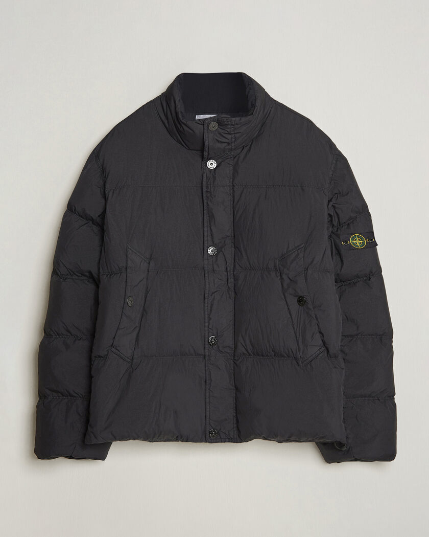 Stone Island Crinkle Reps Padded Down Jacket Black – Noir