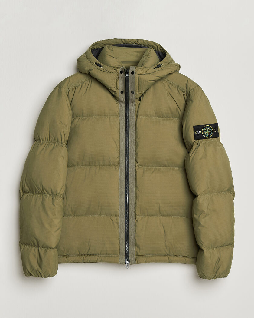 Stone Island Matt Ripstop Cordura Down Jacket Green – Vert