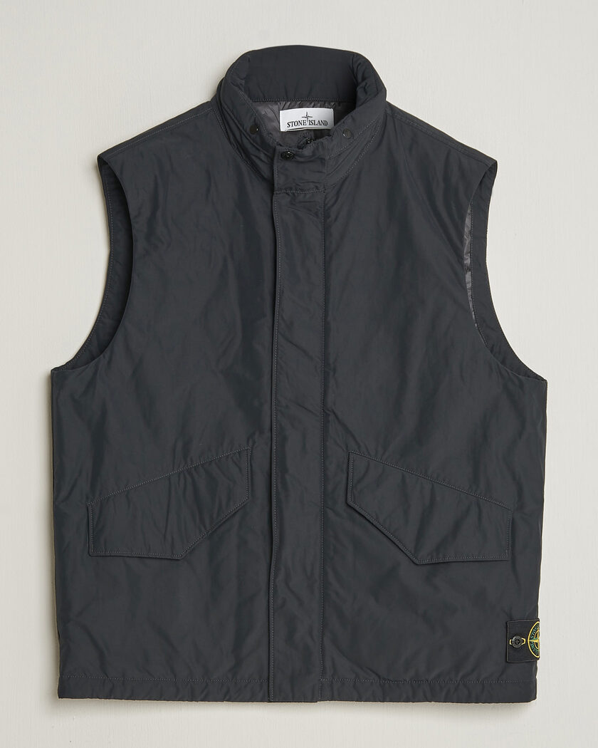 Stone Island Micro Twill Padded Vest Black – Zwart