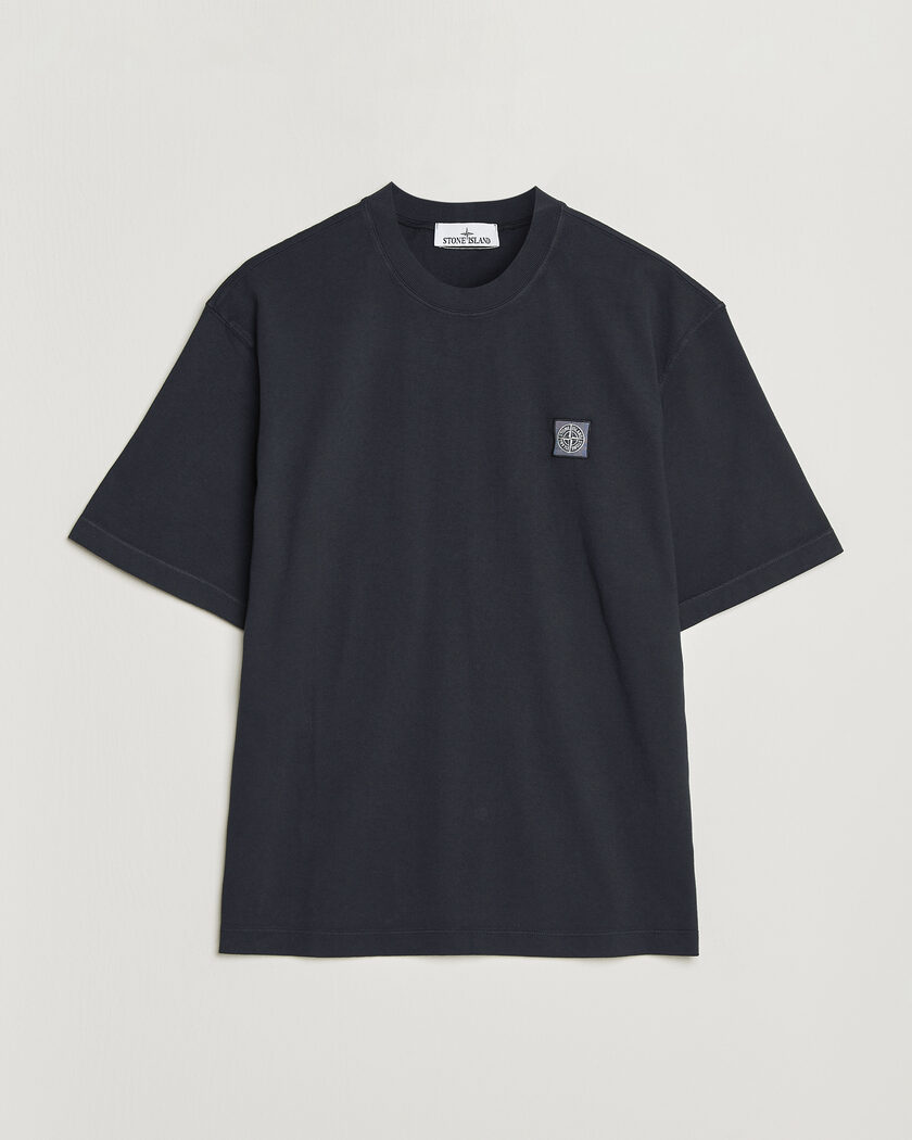Stone Island Combed Organic Cotton T-Shirt Navy Blue – Blauw