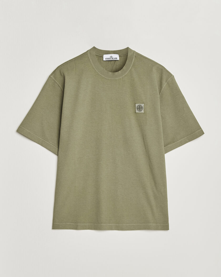 Stone Island Combed Organic Cotton T-Shirt Miltary Green – Vert