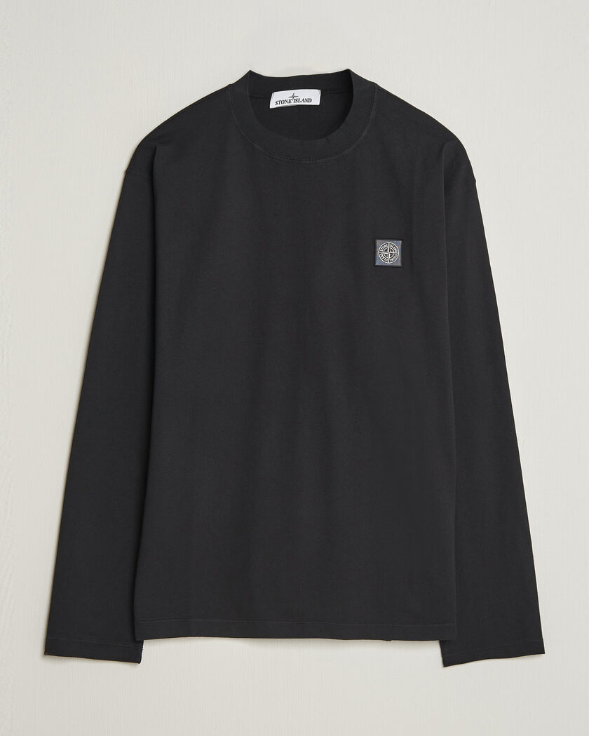  Stone Island Organic Cotton Jersey Long Sleeve T-Shirt Black – Noir