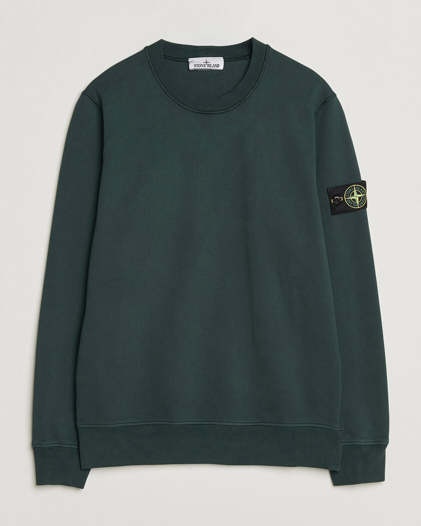  Stone Island Garment Dyed Fleece Sweatshirt Dark Green – Groen