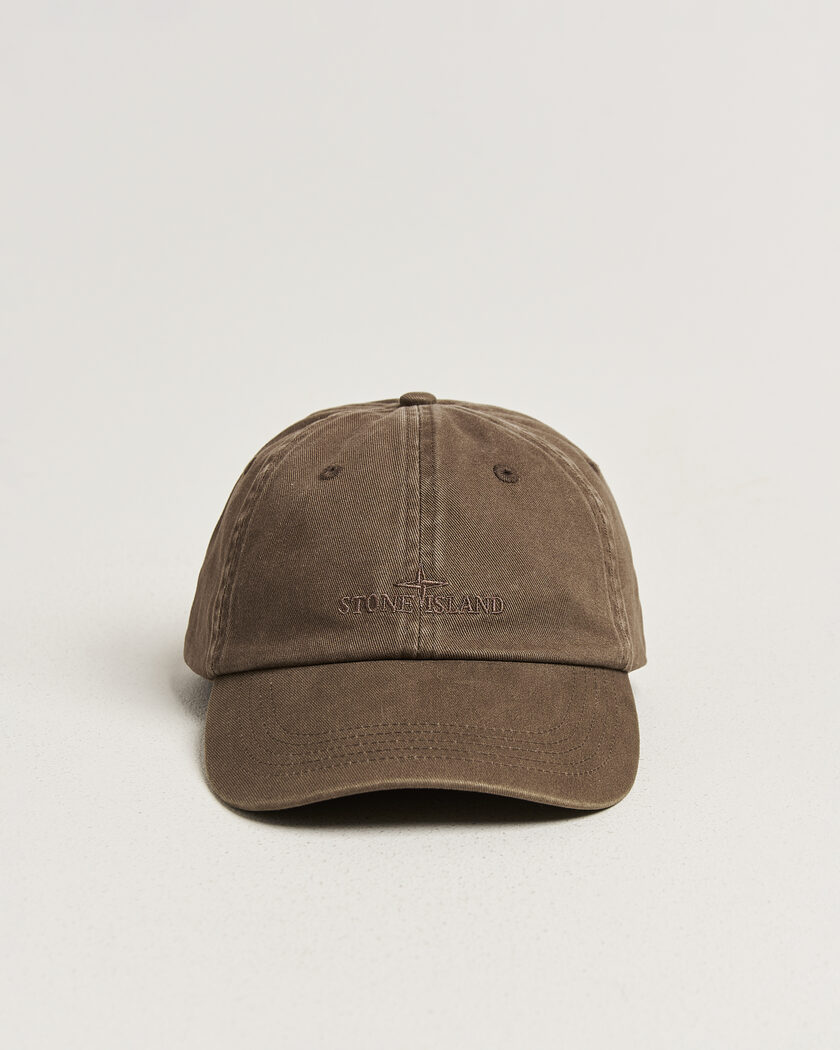 Stone Island Brushed Cotton Gabardine Cap Umber – Marron