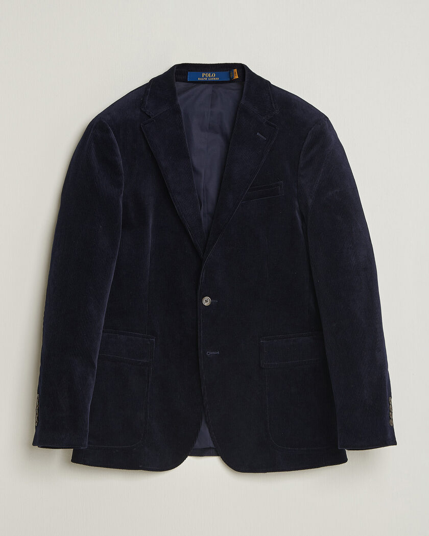 Polo Ralph Lauren Single Breasted Corduroy Sportcoat Newport Navy – Blauw