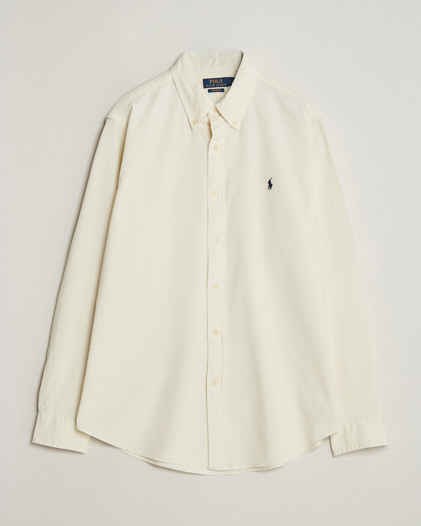 Polo Ralph Lauren Custom Fit BD Corduroy Shirt Clubhouse Cream – Wit