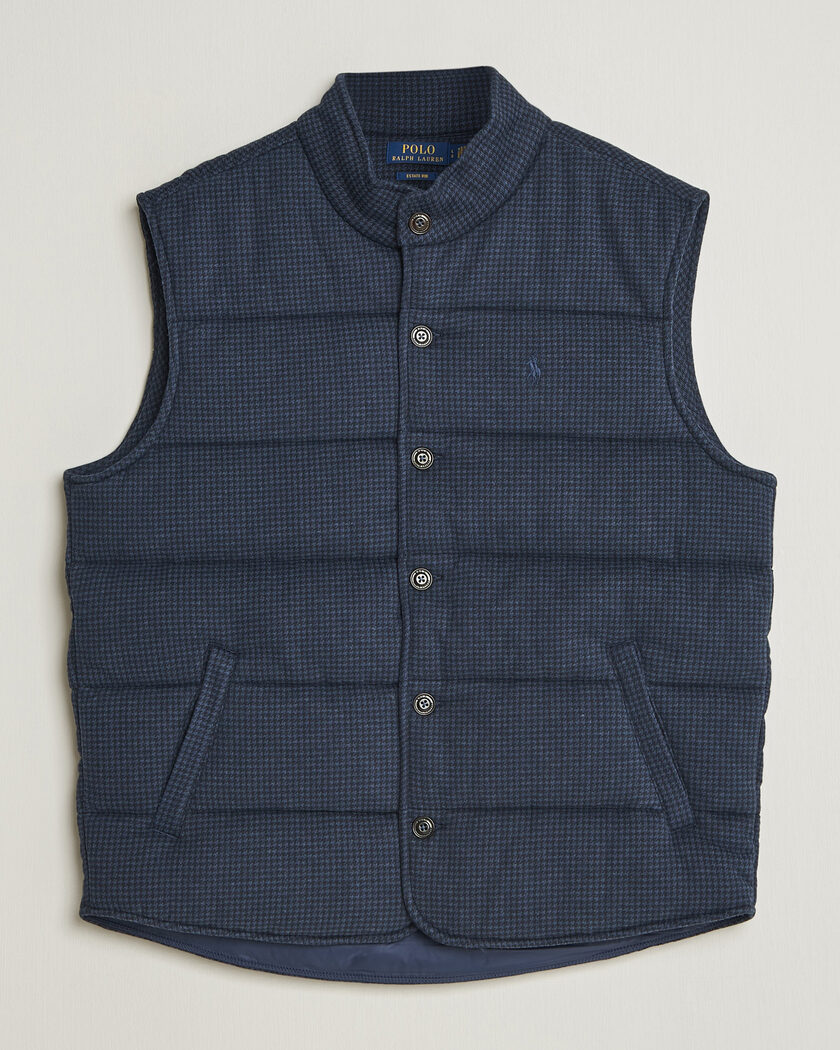 Polo Ralph Lauren Double Knitted Jaquard Vest Navy – Bleu