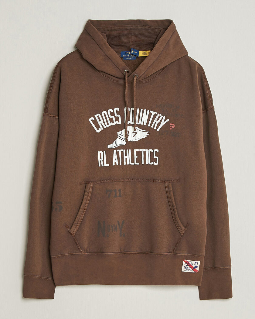 Polo Ralph Lauren Fleece Printed Hoodie Court Brown – Bruin