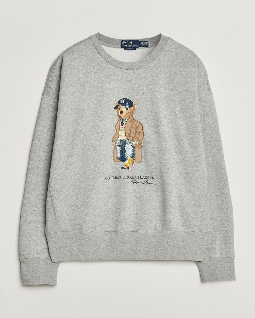 Polo Ralph Lauren Athletic Fleece Bear Sweatshirt Andover Heather – Grijs