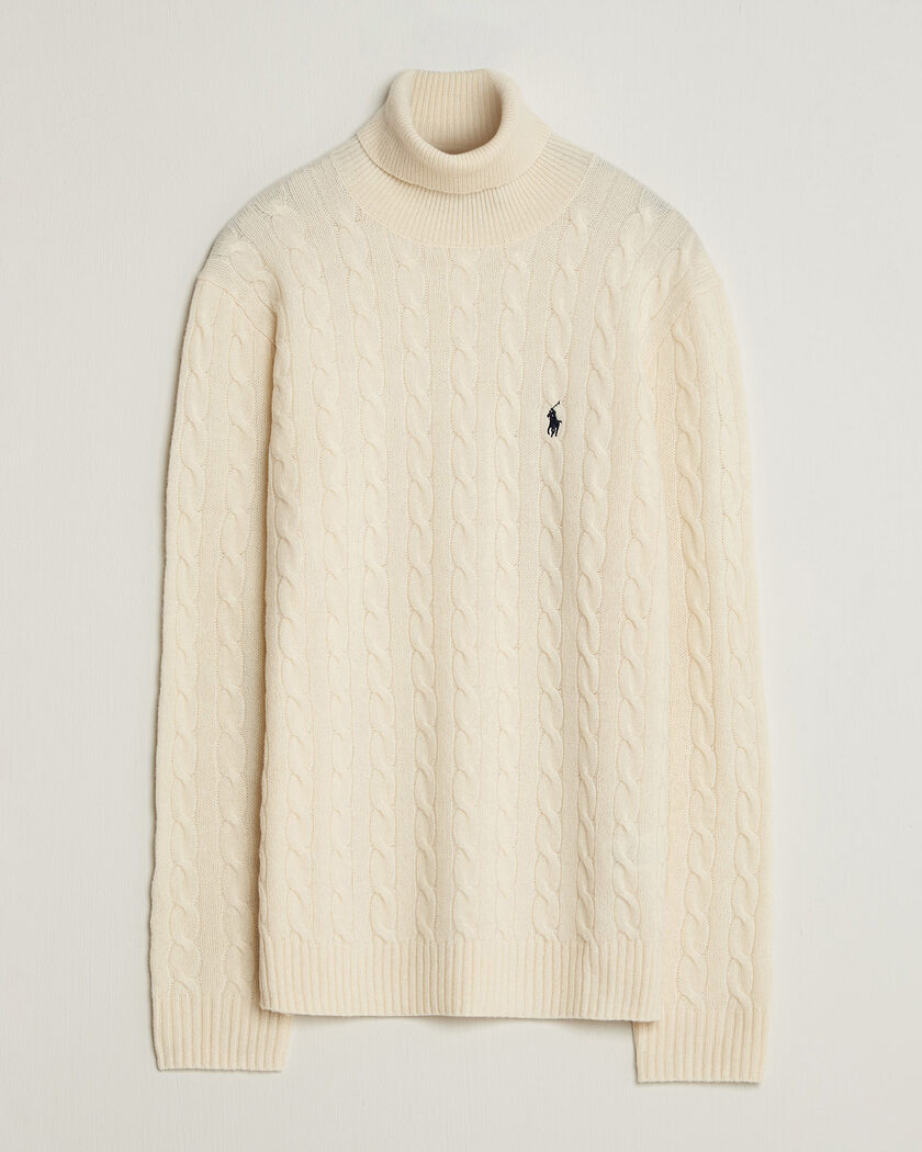 Polo Ralph Lauren Wool/Cashmere Rollneck Andover Cream – Blanc