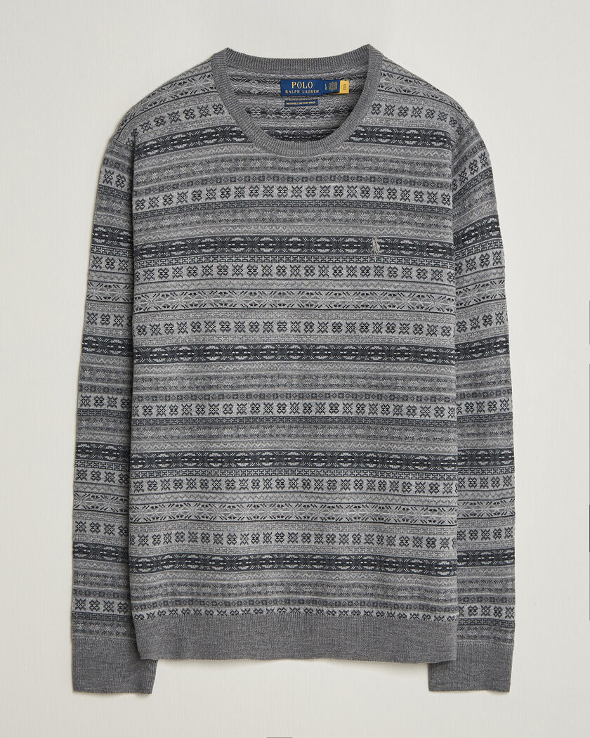 Polo Ralph Lauren Fair Isle Merino Sweater Grey Combo – Grijs