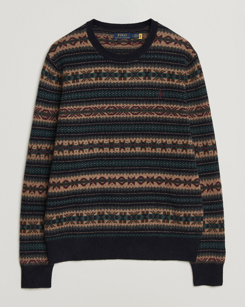 Polo Ralph Lauren Fair Isle Wool Sweater Navy Combo – Blauw