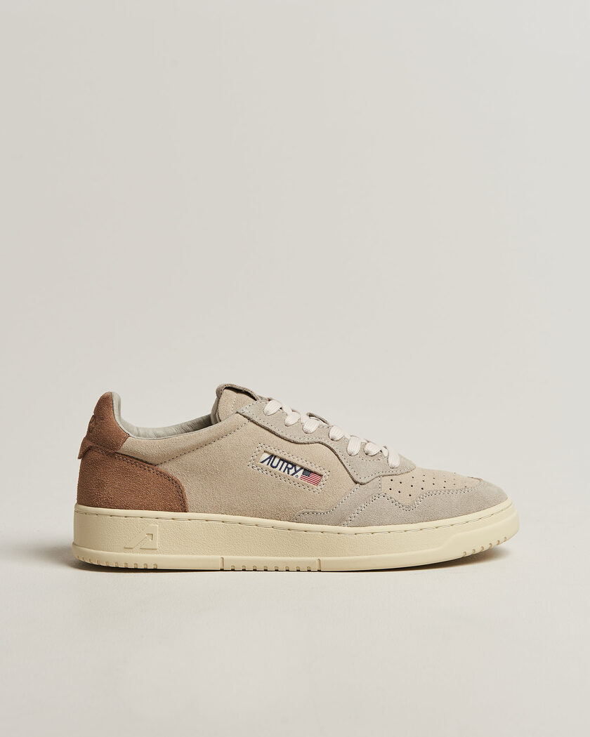 Autry Medalist Low Suede Mix Sneaker Brown/Beige/White – Beige