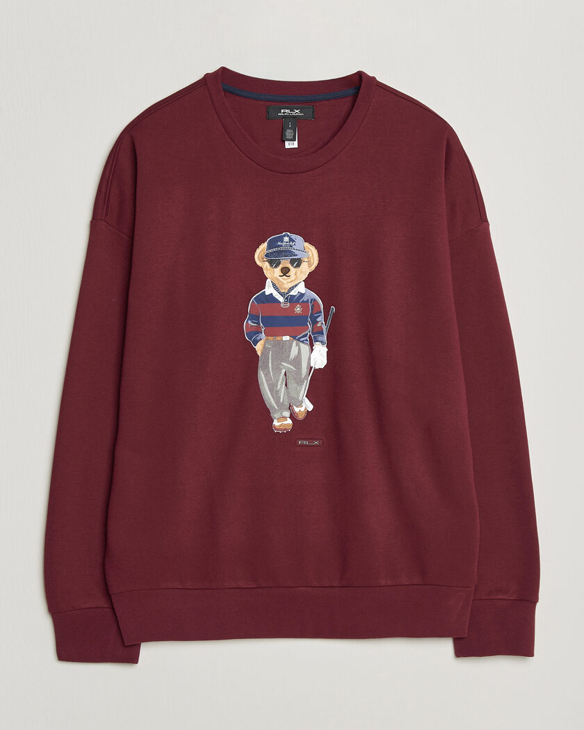 RLX Ralph Lauren Polo Ralph Lauren Magic Fleece Bear Sweatshirt Classic Wine – Rouge