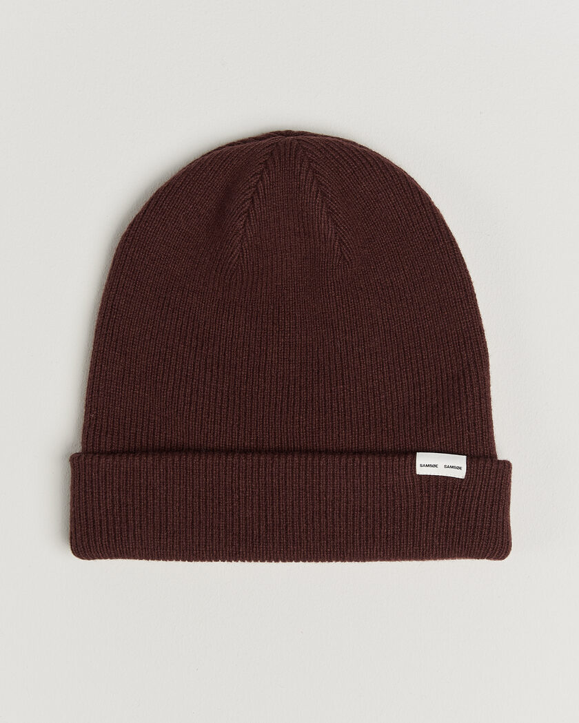 Samsøe Samsøe The Wool Beanie Bitter Chocolate – Rood