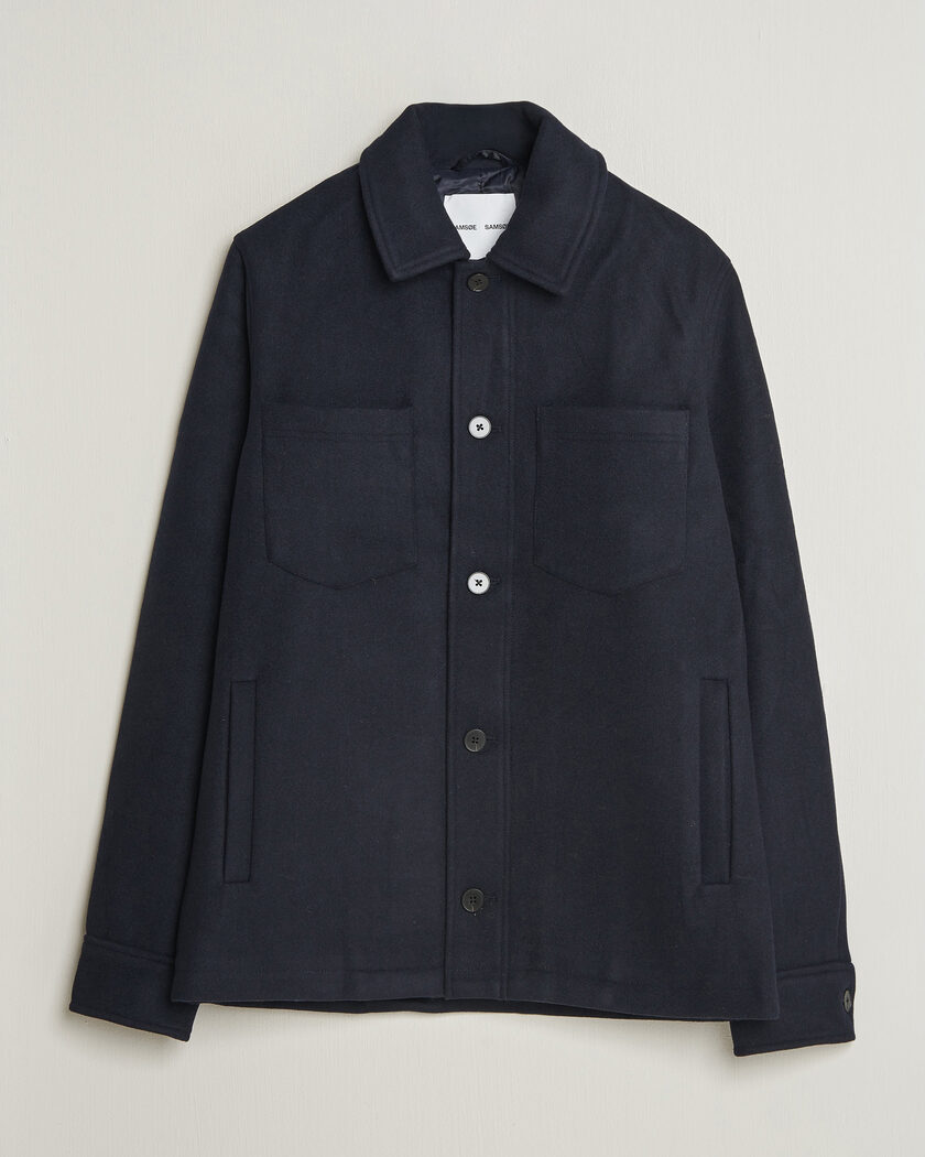 Samsøe Samsøe Pally Padded Shirt Jacket Salute Navy – Blauw