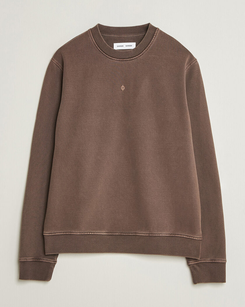 Samsøe Samsøe Ollie Washed Crew Neck Sweatshirt Delicioso – Bruin