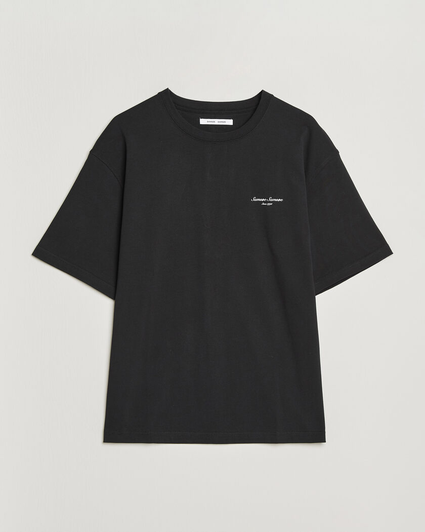  Samsøe Samsøe Uni Printed Crew Neck T-Shirt Black Building – Noir