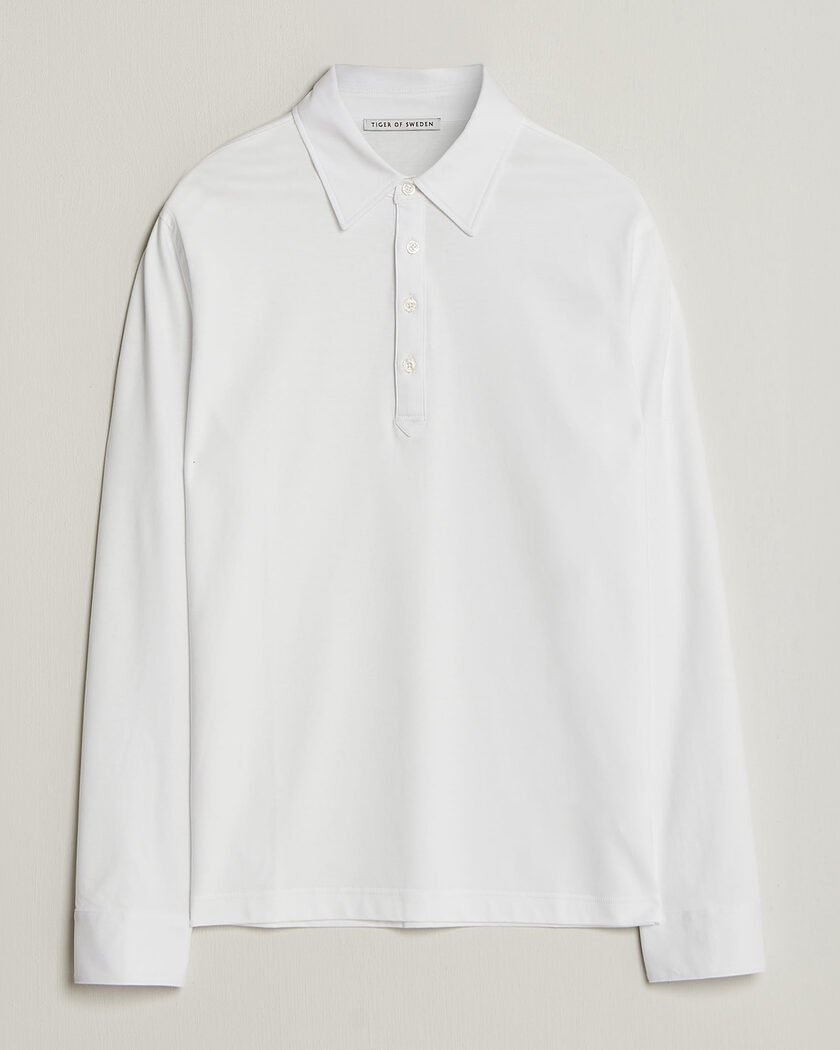 Tiger of Sweden Tanner Mercerized Cotton Polo Pure White – Wit