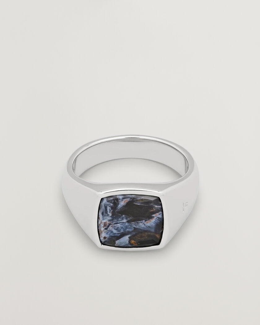 Tom Wood Key Pietersite Ring Silver – Zilver
