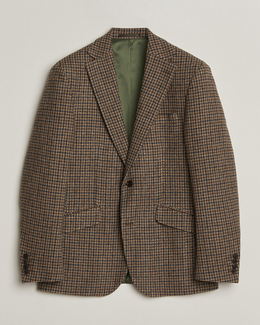 Walker Slater Edward Lambswool Puppytooth Blazer Sandstone – Bruin
