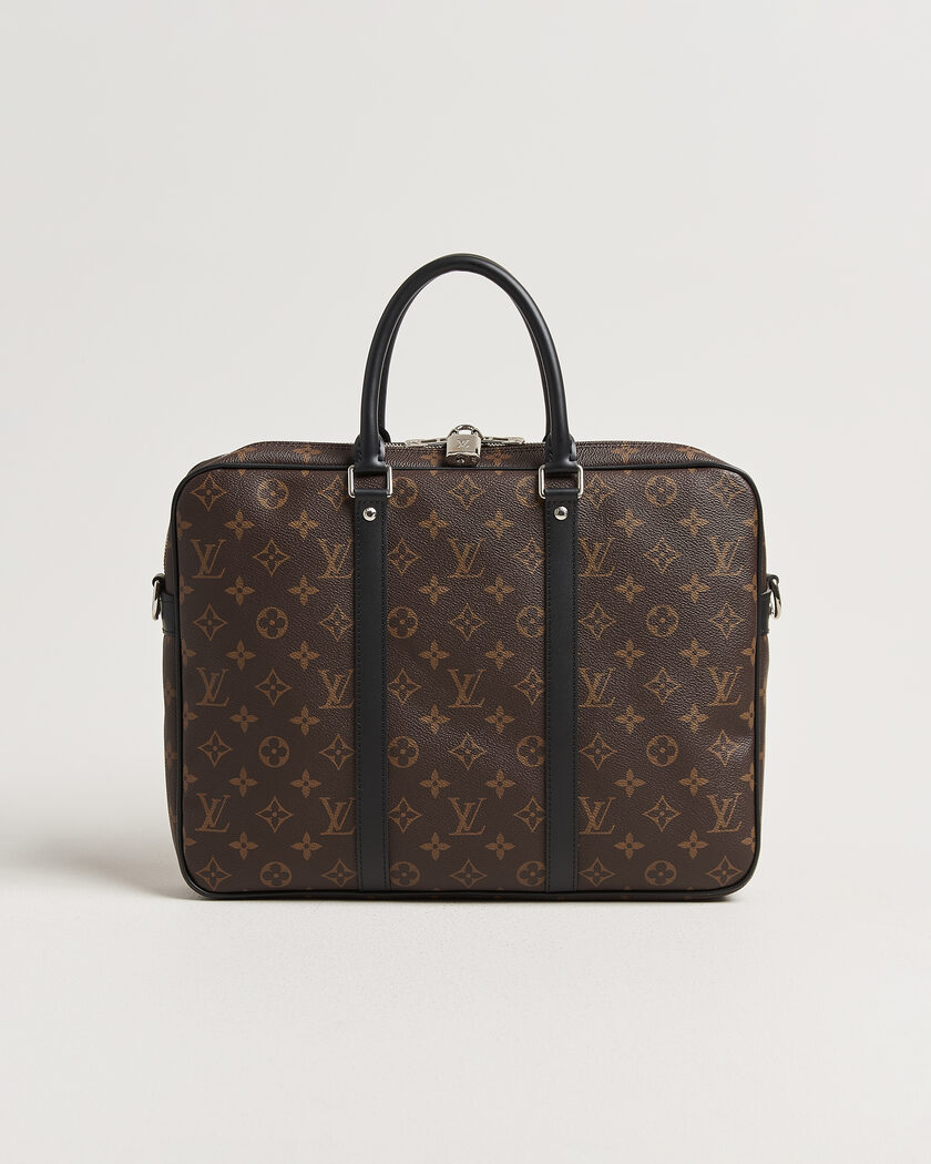 Louis Vuitton Pre-Owned Porte-Documents Voyage Briefcase Monogram Macassar – Marron