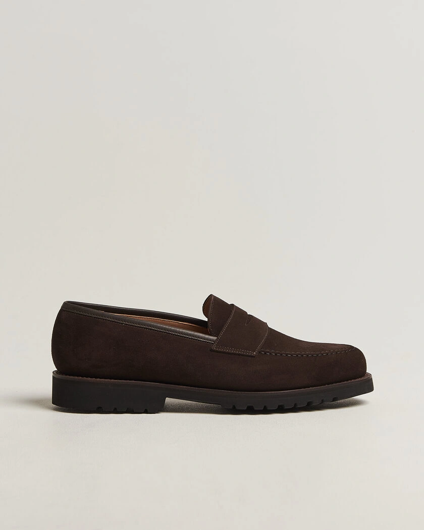 Crockett & Jones Boston 2 VI-Lite Loafer Dark Oak Suede – Bruin